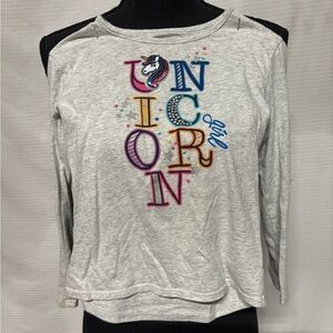 Garanimals Gray Unicorn Long Sleeve Tee